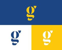 g lettera tipografia logo design vettore