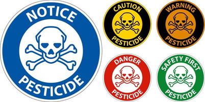 avvertimento pesticida simbolo cartello su bianca sfondo vettore