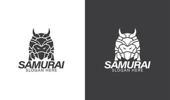 samurai robot logo modello semplice design vettore