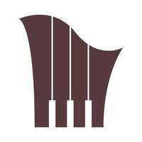 pianoforte logo icona design vettore