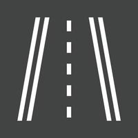 autostrada linea rovesciato icona vettore
