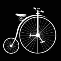 bicicletta icona. bicicletta gara simbolo. Ciclismo gara piatto icona. ciclista cartello. strada ciclista silhouette. gli sport logo vettore