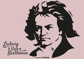 Vettore del musicista Ludwig Van Beethoven