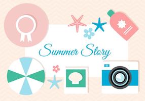 Summer Story di Design piatto vettoriale gratuito