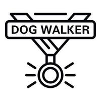 cane camminatore ricompensa logo, schema stile vettore