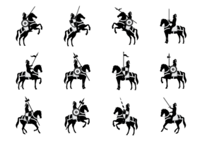 Vettore di sagome di cavalleria