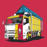 logistica camion consegna vettore illustrazione