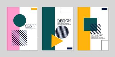 geometrico modello copertina design. elegante e moderno design. a4 dimensione per annuale rapporti, giornali, i Quaderni, cataloghi, attività commerciale vettore