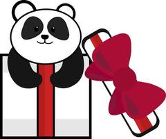 san valentino panda clipart vettore
