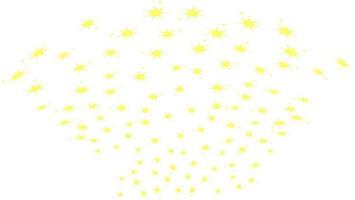 stelle giallo impostato festivo sfondo. vettore