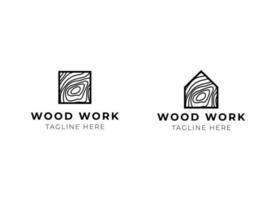 capenter industria logo design. legna logo design vettore