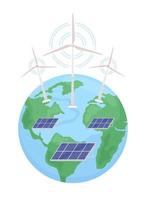 globale trasferimento per sostenibile energia semi piatto colore vettore oggetto. modificabile elementi. pieno dimensioni elementi su bianca. semplice cartone animato stile illustrazione per ragnatela grafico design e animazione