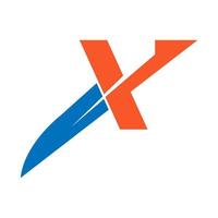 lettera x logo design vettore