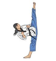 taekwondo illustrazione logo vettore
