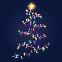 Natale saluto carta con Tumblr lampada decorazione vettore