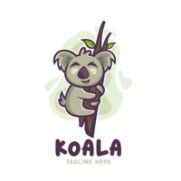 koala carino logo vettore modello