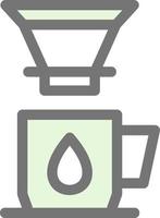 caffè dripper vettore icona design