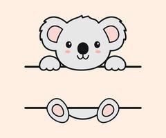 koala animale Diviso monogramma bambini disegno arte