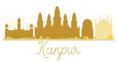 kanpur città orizzonte d'oro silhouette. vettore