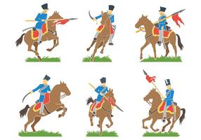 Icone di vettore di cavalleria