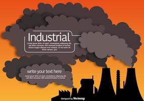 Modello di fabbrica industriale fumaioli ciminiera vettore