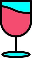 vino bicchiere vettore icona design