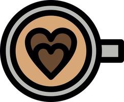 caffè cuore vettore icona design