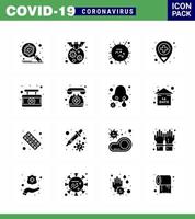coronavirus nCoV-2019 covid19 prevenzione icona impostato medico ospedale virus virus mers virale coronavirus 2019 nov malattia vettore design elementi