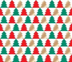 carino allegro Natale rosso verde oro pino albero Natale albero stella elemento sfondo vettore illustrazione per tessuto Stampa involucro carta Abiti decorazione Natale festa celebrazione Festival