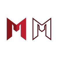 m lettera logo modello vettore impostato design