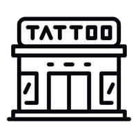 tatuaggio studio icona, schema stile vettore