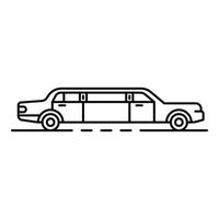 lusso limousine icona, schema stile vettore