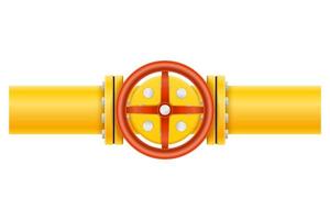 giallo metallo tubi per gas tubatura vettore illustrazione isolato su bianca sfondo