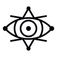 occulto occhio icona, schema stile vettore