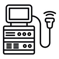 ultrasuono macchina icona, schema stile vettore