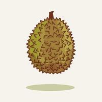 fresco durian disegnato cartone animato illustrazione vettore