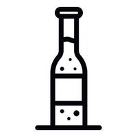 bicchiere Tonico bottiglia icona, schema stile vettore