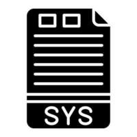 SYS glifo icona vettore