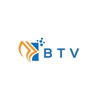 btv credito riparazione contabilità logo design su bianca sfondo. btv creativo iniziali crescita grafico lettera logo concetto. btv attività commerciale finanza logo design. vettore