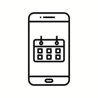 unico calendario App vettore linea icona
