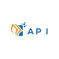 api credito riparazione contabilità logo design su bianca sfondo. api creativo iniziali crescita grafico lettera logo concetto. api attività commerciale finanza logo design. vettore