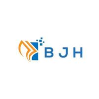 bjh credito riparazione contabilità logo design su bianca sfondo. bjh creativo iniziali crescita grafico lettera logo concetto. bjh attività commerciale finanza logo design. vettore