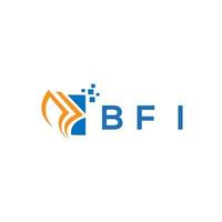 bfi credito riparazione contabilità logo design su bianca sfondo. bfi creativo iniziali crescita grafico lettera logo concetto. bfi attività commerciale finanza logo design. vettore