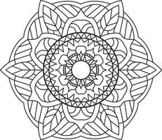 mandala colorazione pagina grafico vettore