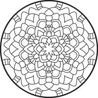 mandala colorazione pagina grafico vettore