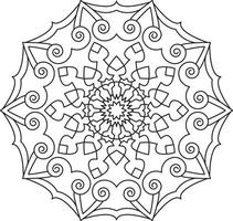 mandala colorazione pagina grafico vettore