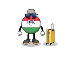 Ungheria bandiera portafortuna fare vacanza vettore