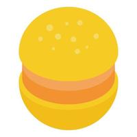 fresco hamburger icona, isometrico stile vettore