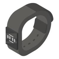 digitale inteligente braccialetto icona, isometrico stile vettore