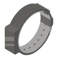 fitness braccialetto icona, isometrico stile vettore